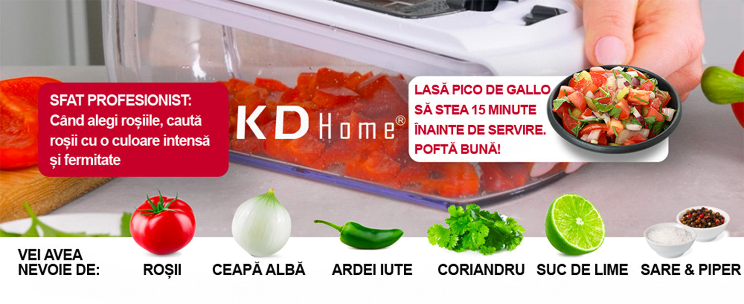 Tocator de Legume 4 in 1 Profesional KD Home ChopMaster Tocator de Legume 4 in 1 Profesional KD Home ChopMaster